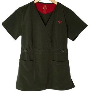 Med Couture ladies scrub top short sleeve with pockets small s